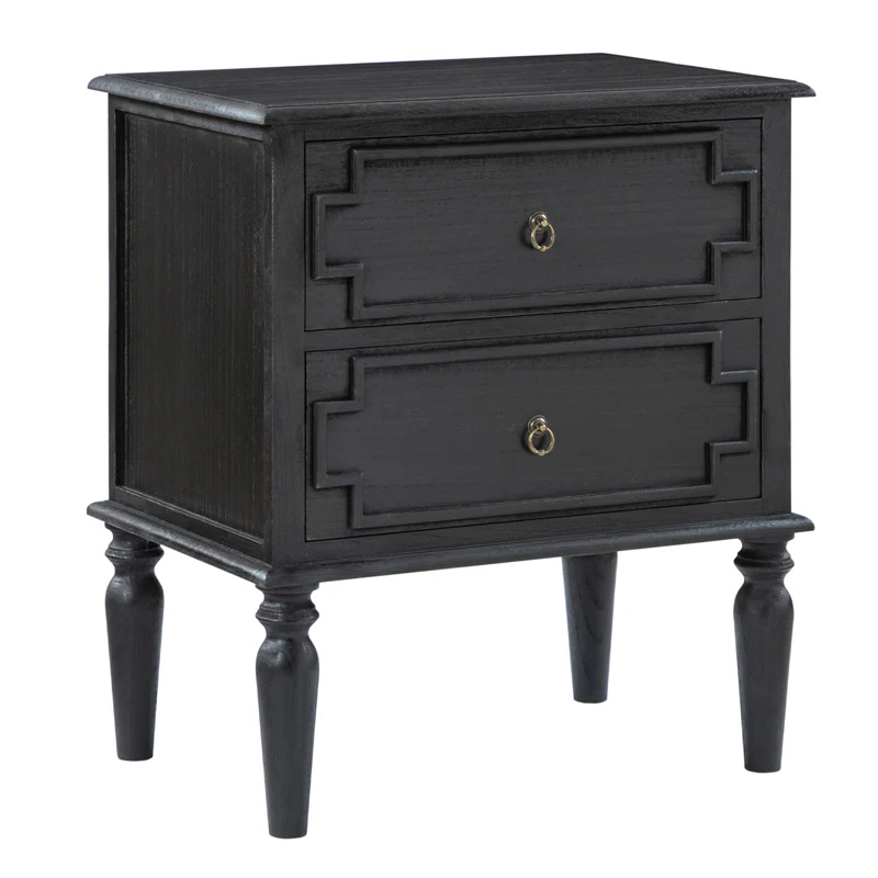 Joah 28"Tall Farmhouse 2-Drawer End Table with Built-in Charging - Image 11