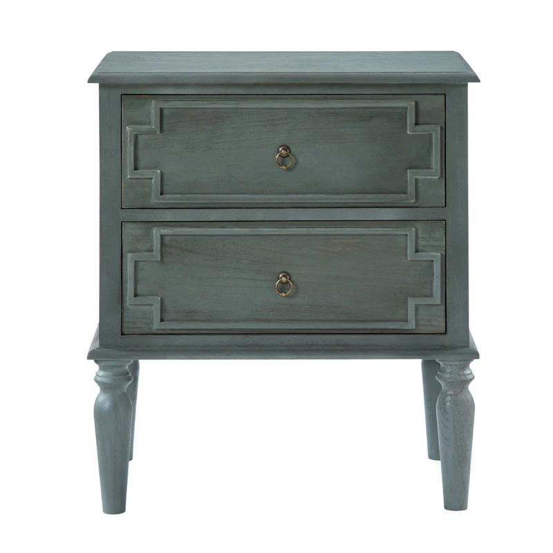 Joah 28"Tall Farmhouse 2-Drawer End Table with Built-in Charging - Image 16