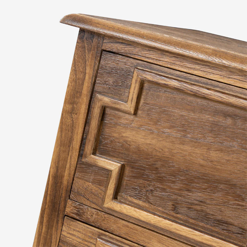 Joah 28"Tall Farmhouse 2-Drawer End Table with Built-in Charging - Image 5