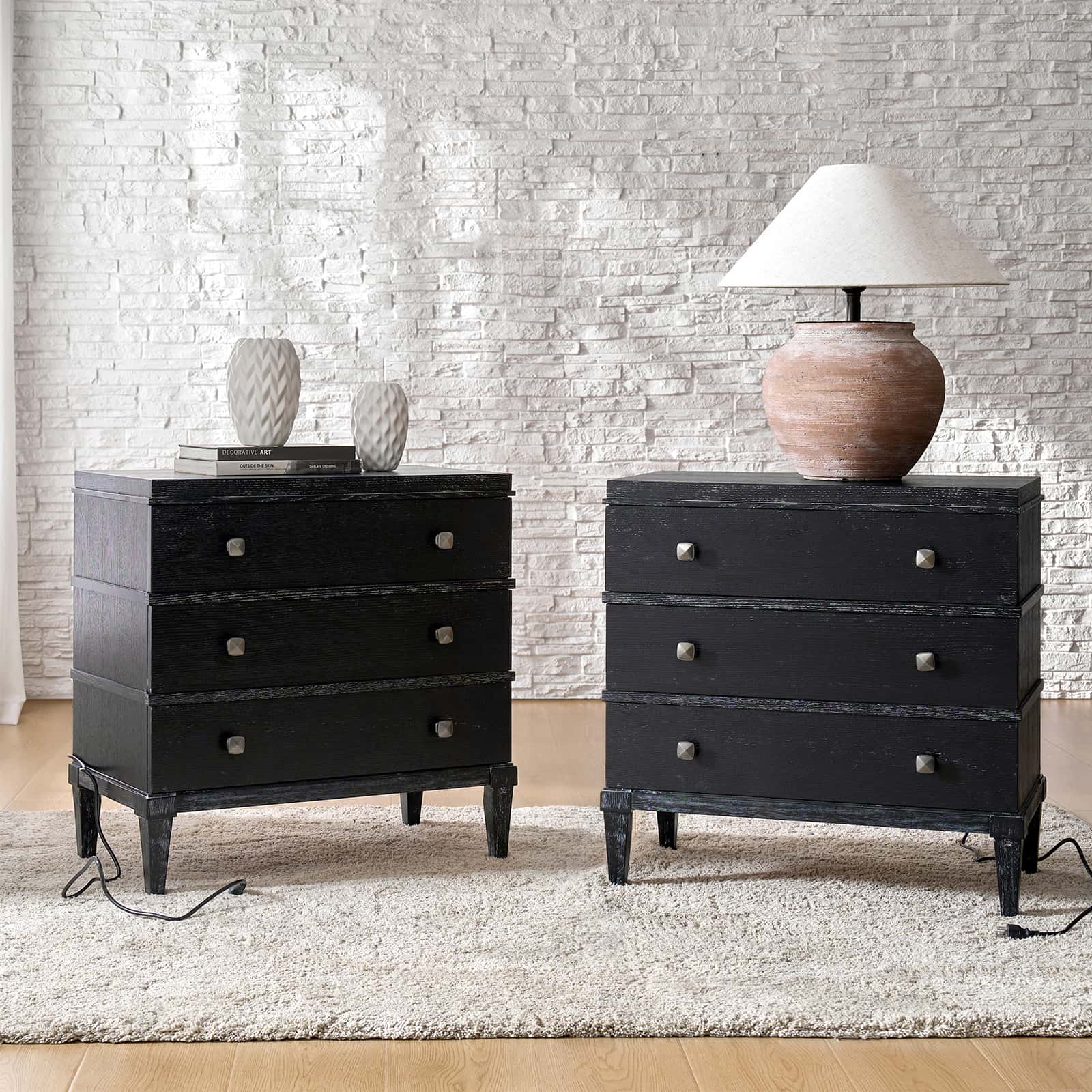 Lorenz Transitional 3-Drawer End Table with Charging Station(Optional Types) - Image 32