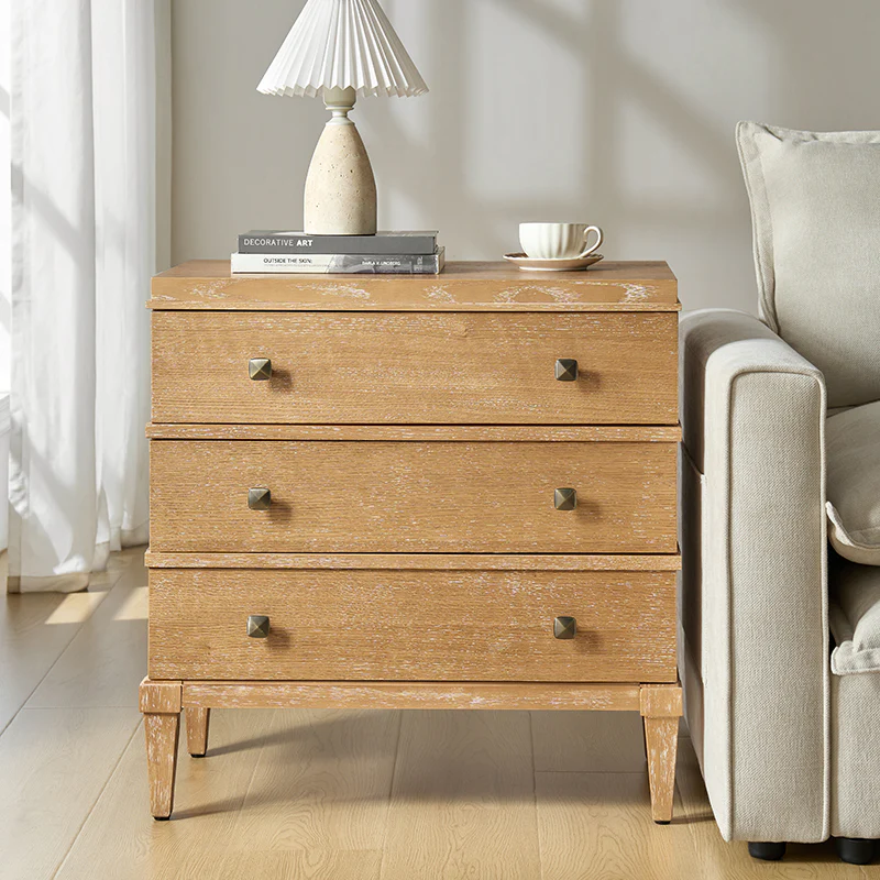 Lorenz Transitional 3-Drawer End Table with Charging Station(Optional Types) - Image 8