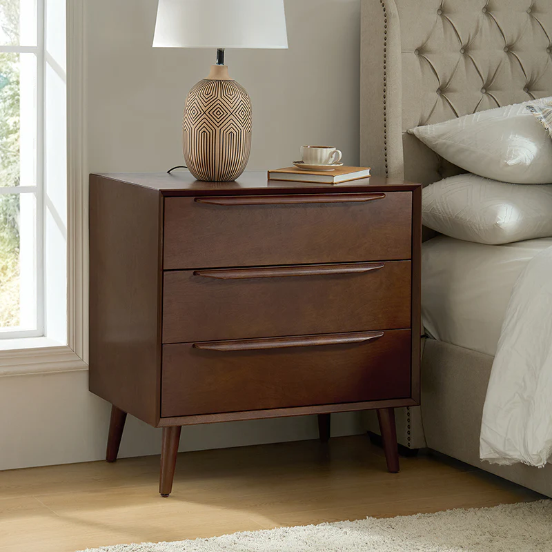 Rebecca 3-Drawer Mid-century Modern Nightstand - Image 18