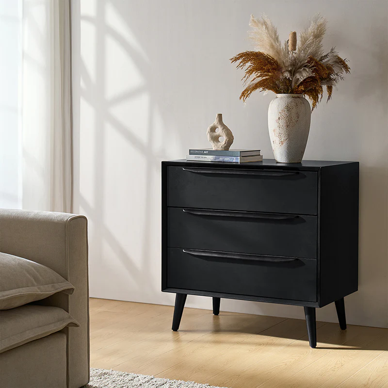 Rebecca 3-Drawer Mid-century Modern Nightstand - Image 9