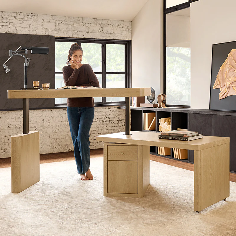 Veritas 360-Degree Rotating Desk Electric Adjustable Standing Desk with Flip-Top Lid - Image 13