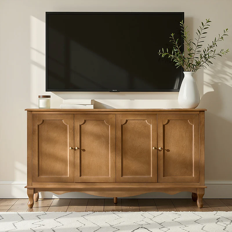 4-Door Vintage Sideboard with Storage & Media - Image 4