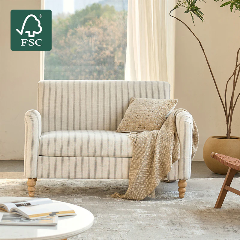 4-Piece Striped Farmhouse Living Room Set (Sofa, Loveseat, Recliner & Lift-Top Coffee Table - Image 18