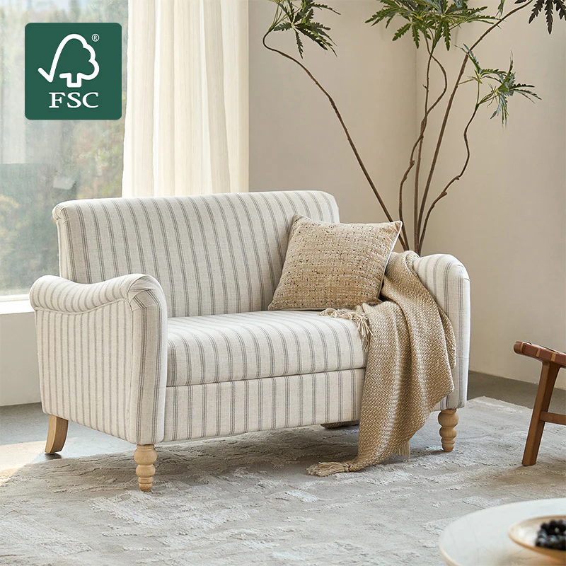 4-Piece Striped Farmhouse Living Room Set (Sofa, Loveseat, Recliner & Lift-Top Coffee Table - Image 19