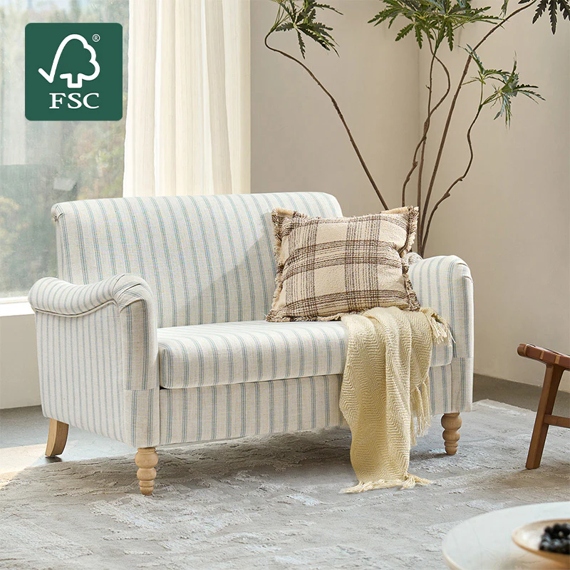 4-Piece Striped Farmhouse Living Room Set (Sofa, Loveseat, Recliner & Lift-Top Coffee Table - Image 35