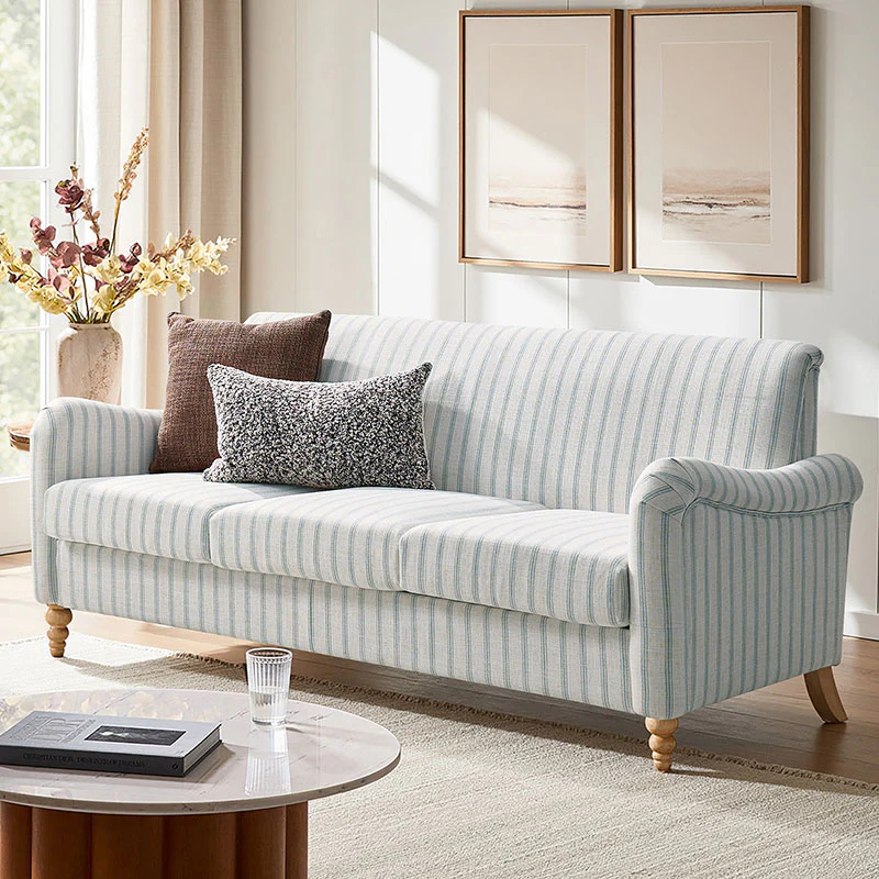 4-Piece Striped Farmhouse Living Room Set (Sofa, Loveseat, Recliner & Lift-Top Coffee Table - Image 63