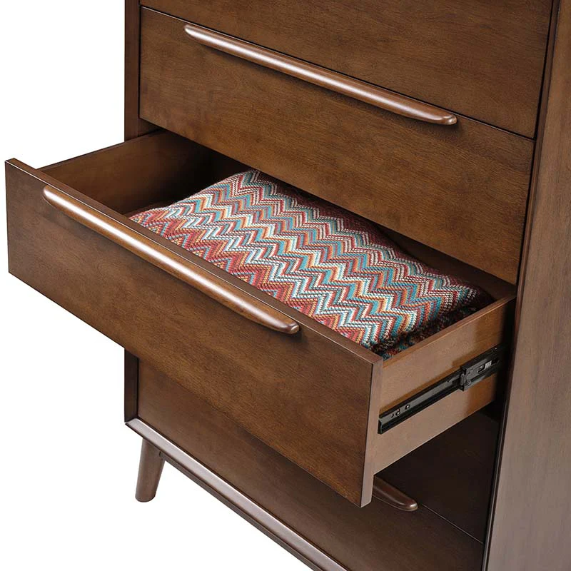 Raimunda 5-Drawer Chest Dresser with Solid Wood Frame - Image 14