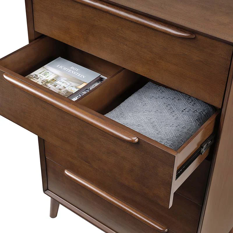 Raimunda 5-Drawer Chest Dresser with Solid Wood Frame - Image 16