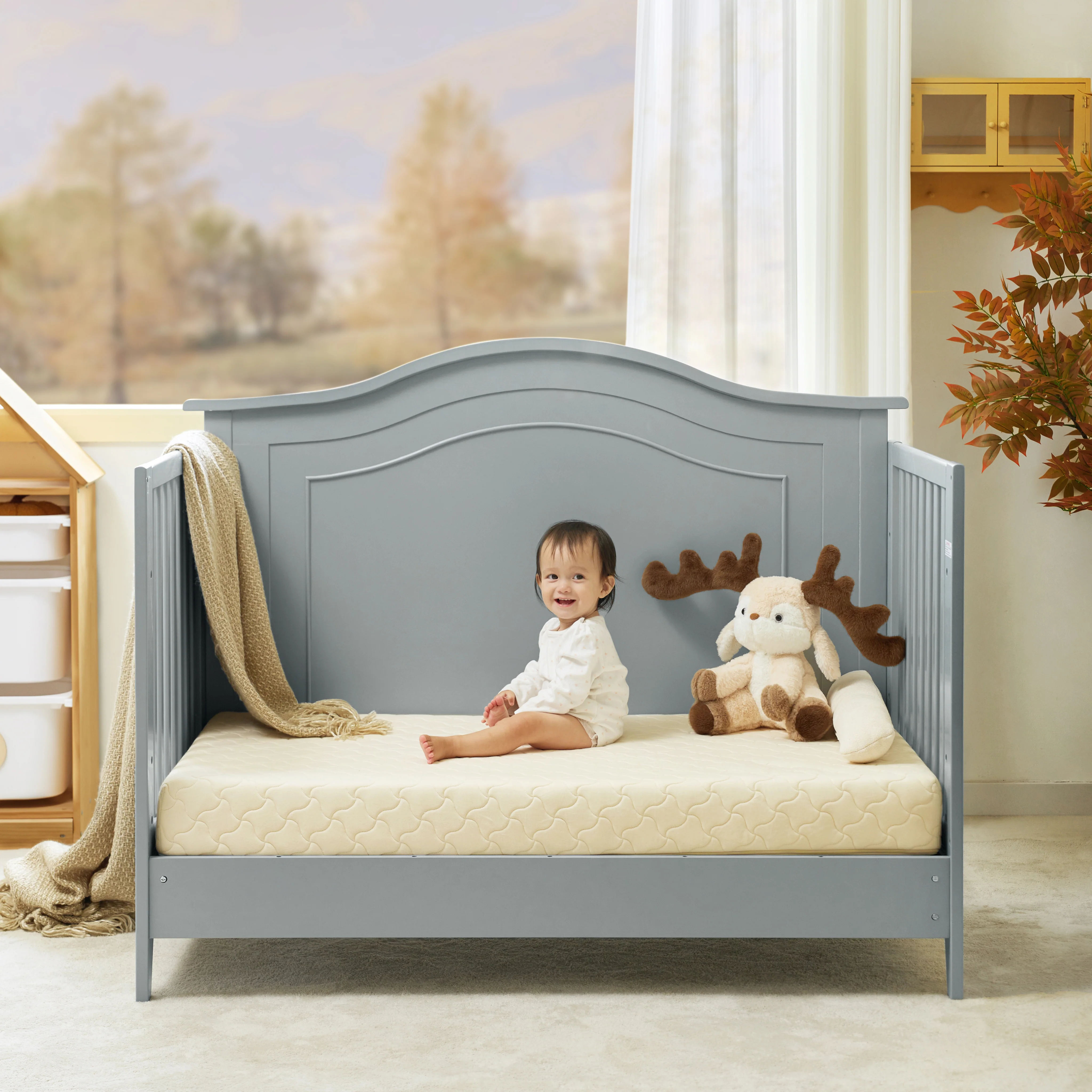 Fabiana Vintage Baby 5-in-1 Convertible Crib - Image 12