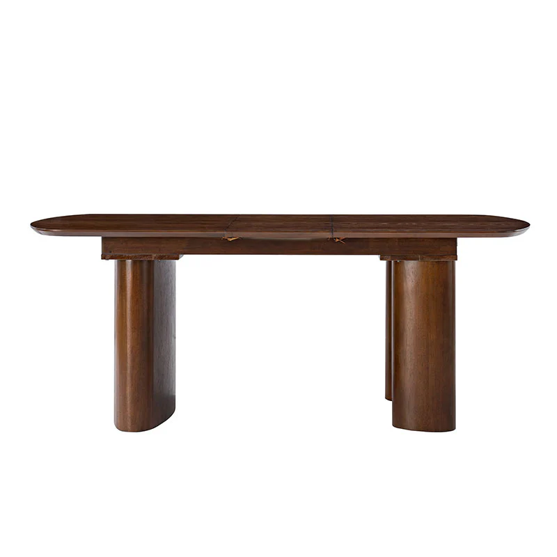 7-Piece Modern Space Saving Dining Table with Mid-Century Rattan Chairs Set - Image 5