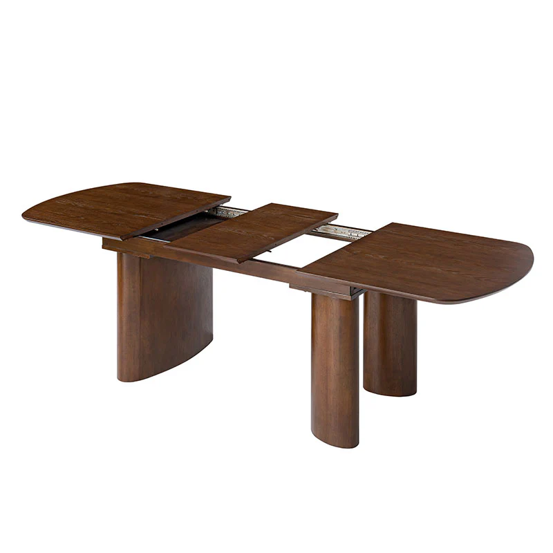 7-Piece Modern Space Saving Dining Table with Mid-Century Rattan Chairs Set - Image 6
