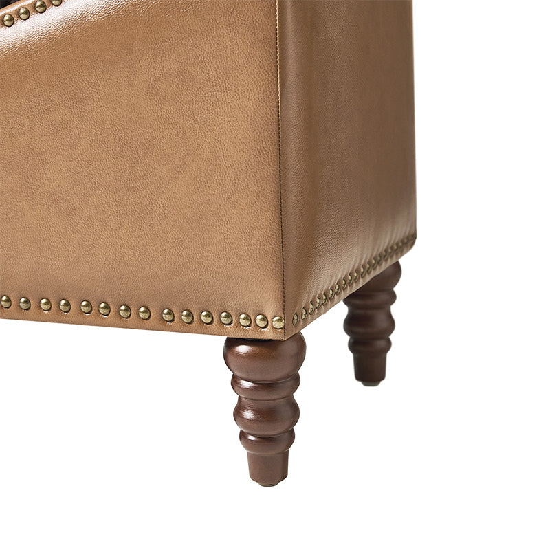 Abner Traditional Upholstered Storage Bench with Button Tufting - Image 7