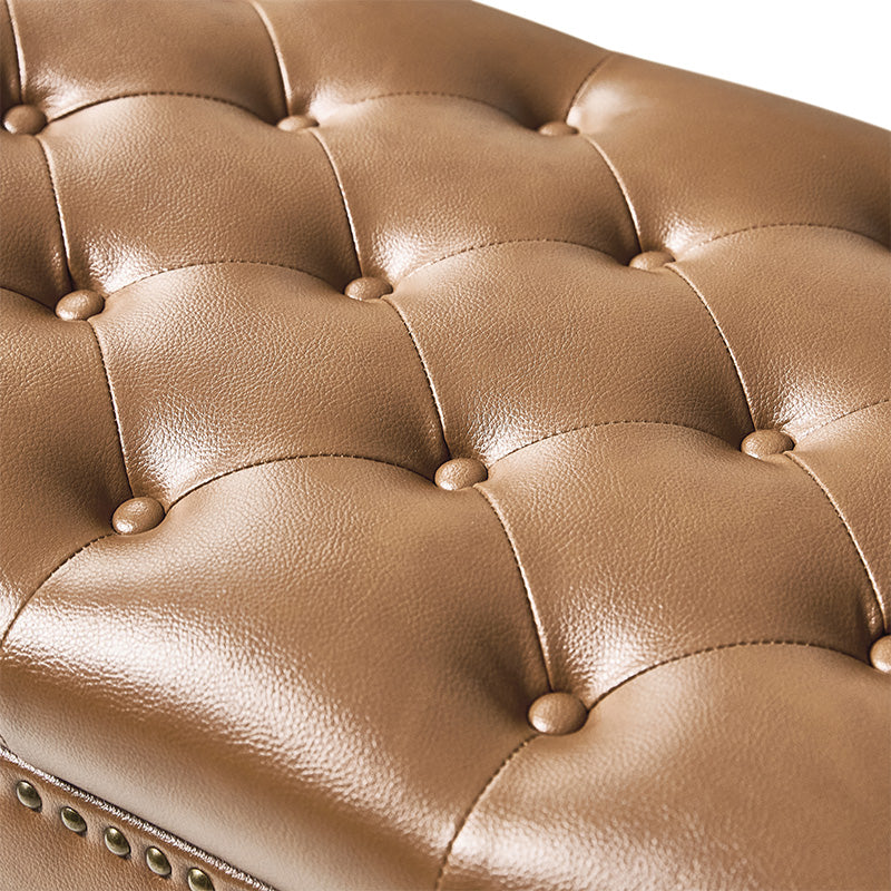 Abner Traditional Upholstered Storage Bench with Button Tufting - Image 8