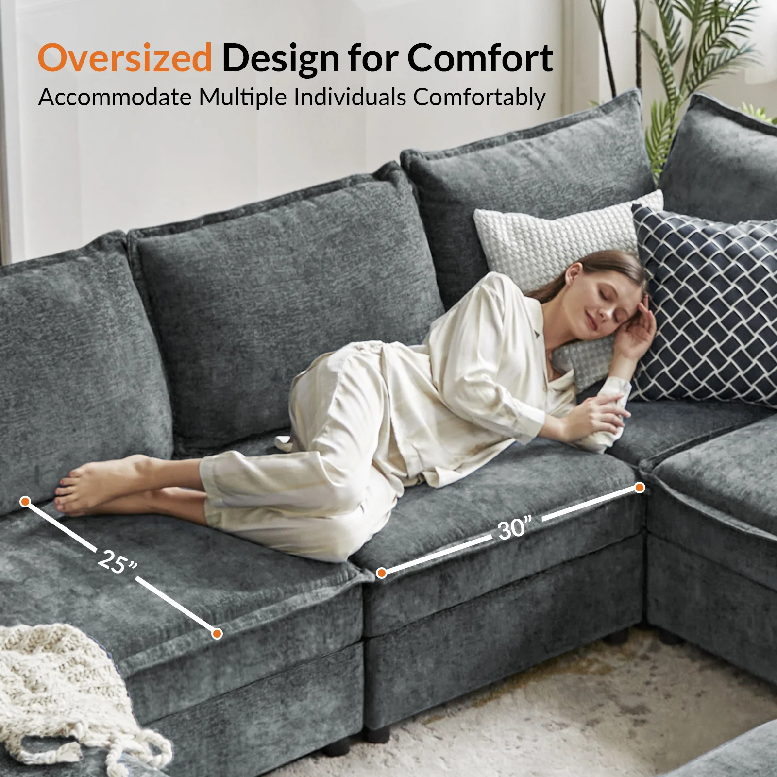 Accessories for Harmetrix Oversized Soft Sectional Couch - Image 15