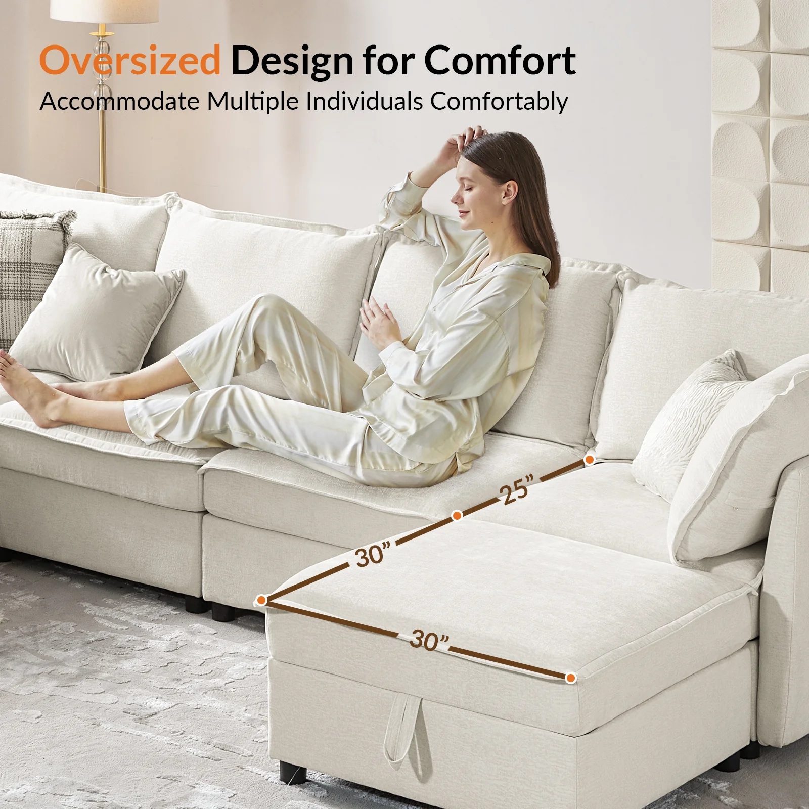 Accessories for Harmetrix Oversized Soft Sectional Couch - Image 39