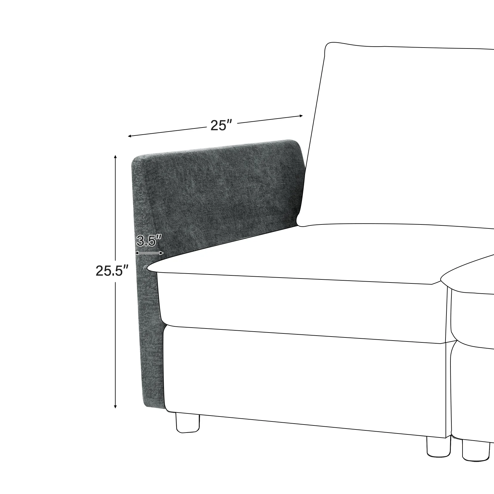 Accessories for Harmetrix Oversized Soft Sectional Couch - Image 48