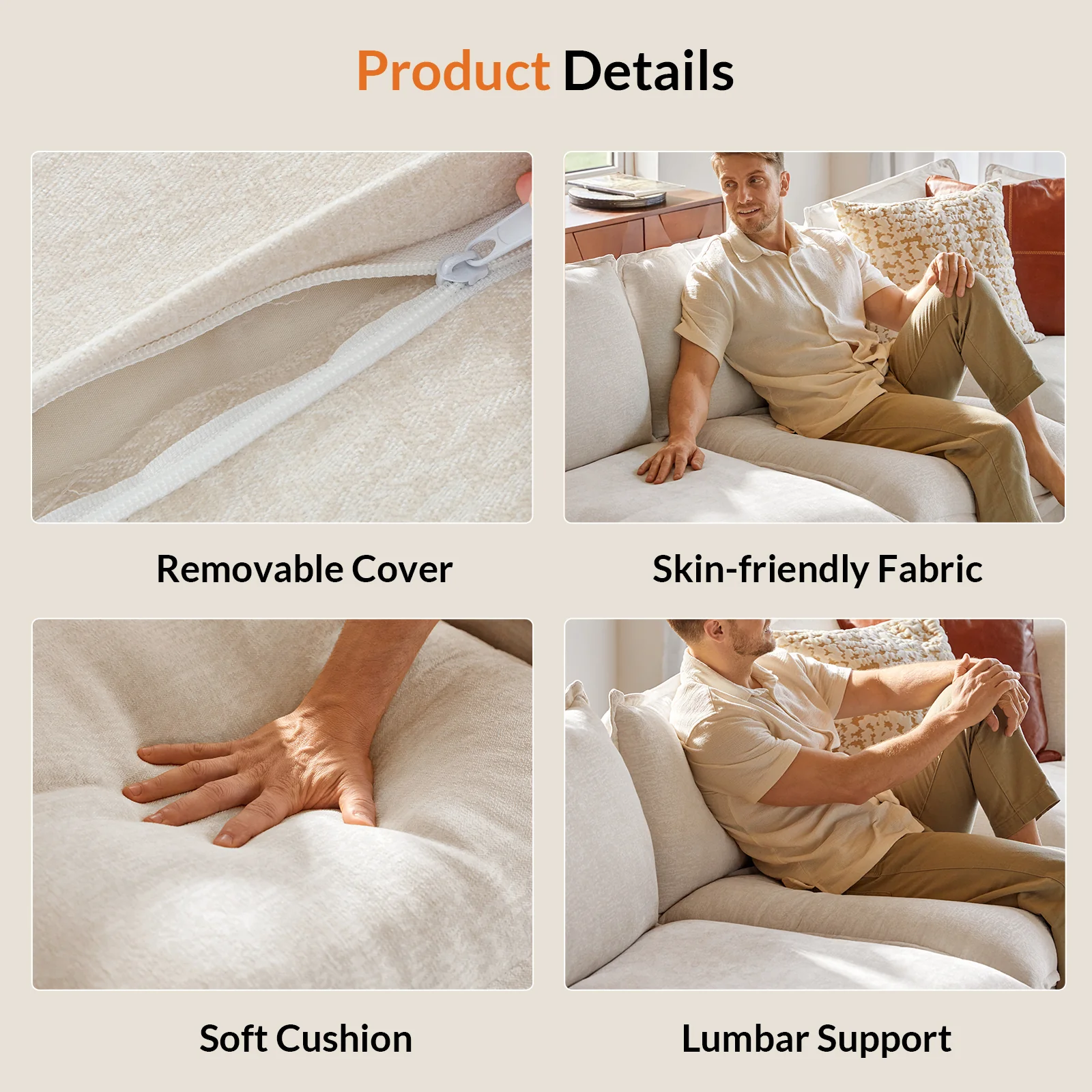 Accessories for Harmetrix Oversized Soft Sectional Couch - Image 5