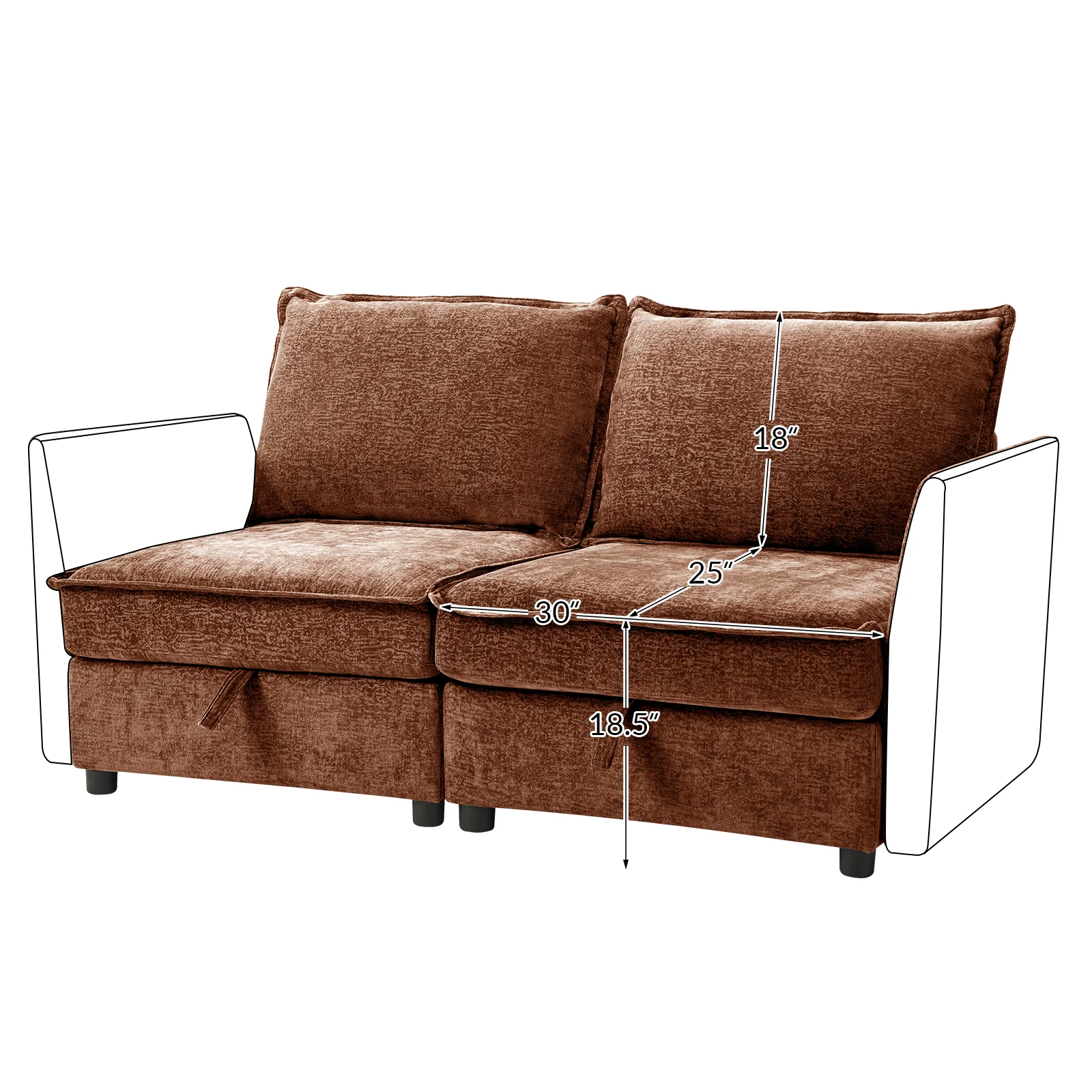 Accessories for Harmetrix Oversized Soft Sectional Couch - Image 57