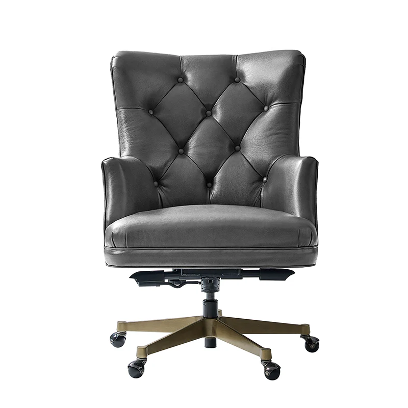 Adrian Hand-Rubbed Oil-Wax Leather Wingback Office Chair - Image 36