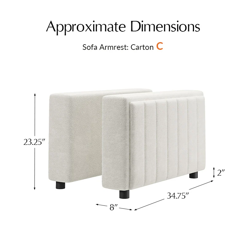 Aeris Modern Curved Sectional Parts & Components - Image 13
