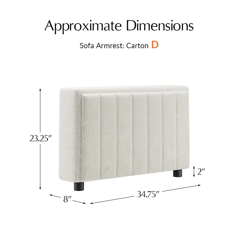 Aeris Modern Curved Sectional Parts & Components - Image 18