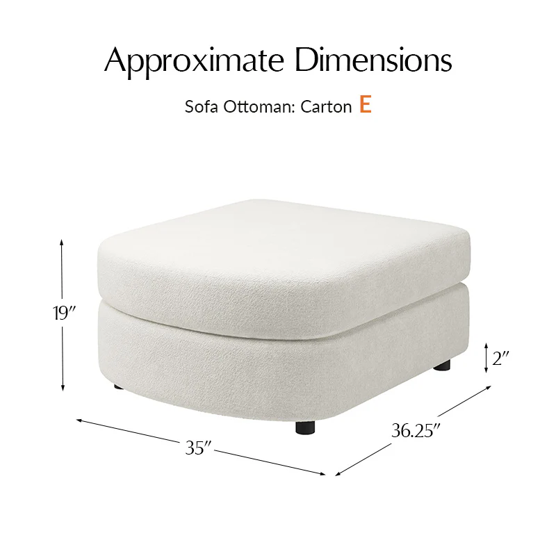 Aeris Modern Curved Sectional Parts & Components - Image 23