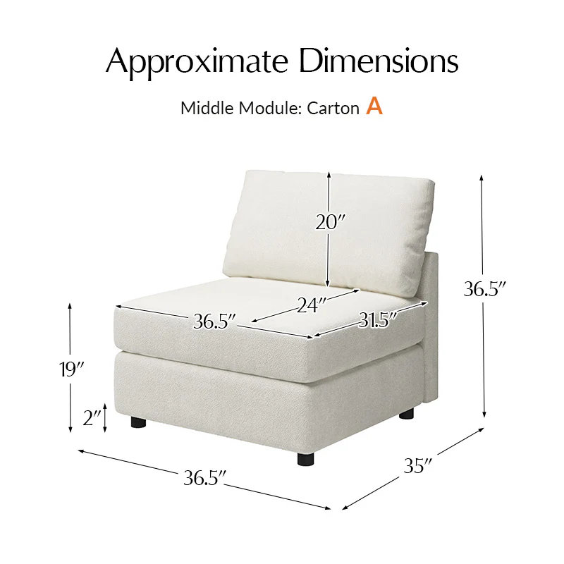Aeris Modern Curved Sectional Parts & Components - Image 3