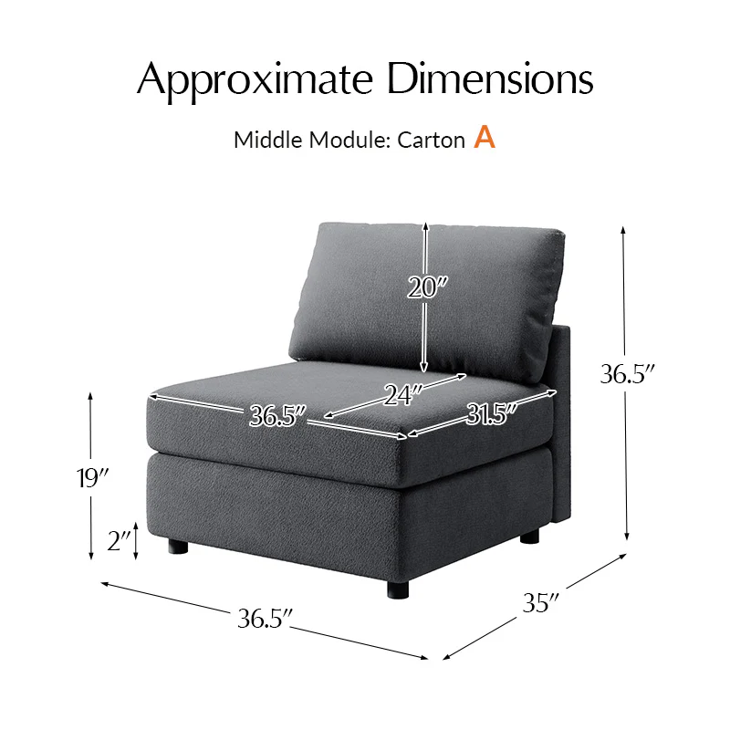 Aeris Modern Curved Sectional Parts & Components - Image 33