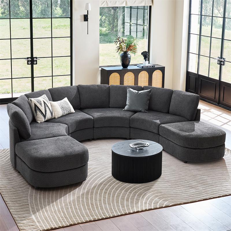 Aeris Modern Curved Sectional Parts & Components - Image 41