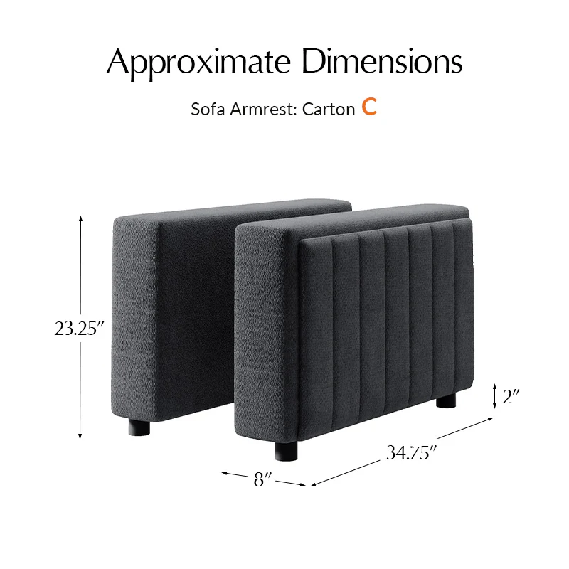 Aeris Modern Curved Sectional Parts & Components - Image 44