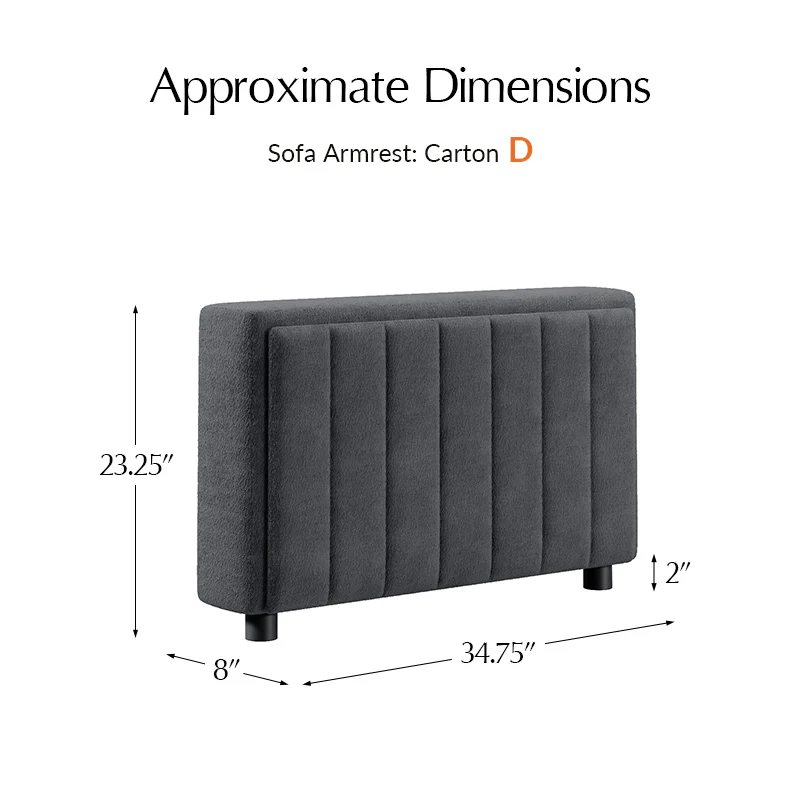 Aeris Modern Curved Sectional Parts & Components - Image 49