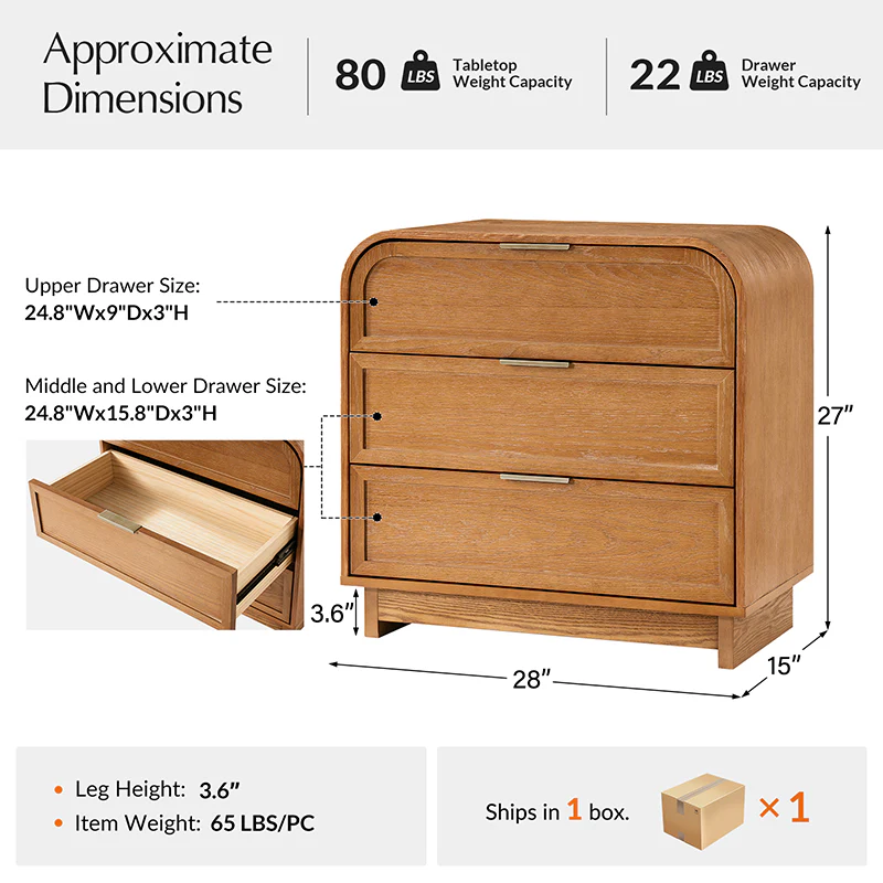 Albert Yanick 3-Drawer End Table - Image 17