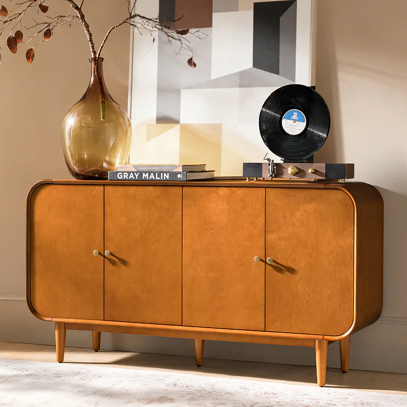 Alee 58 Inches Wide Mid-Century Modern 4-Door Sideboard With Adjustable Shelves - Image 10