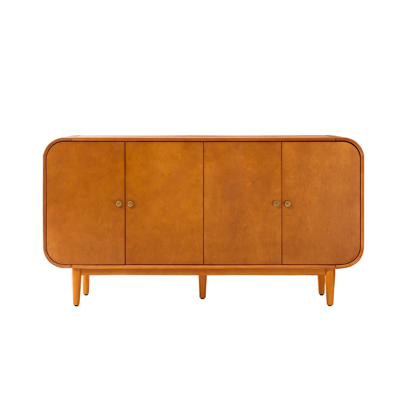 Alee 58 Inches Wide Mid-Century Modern 4-Door Sideboard With Adjustable Shelves - Image 12