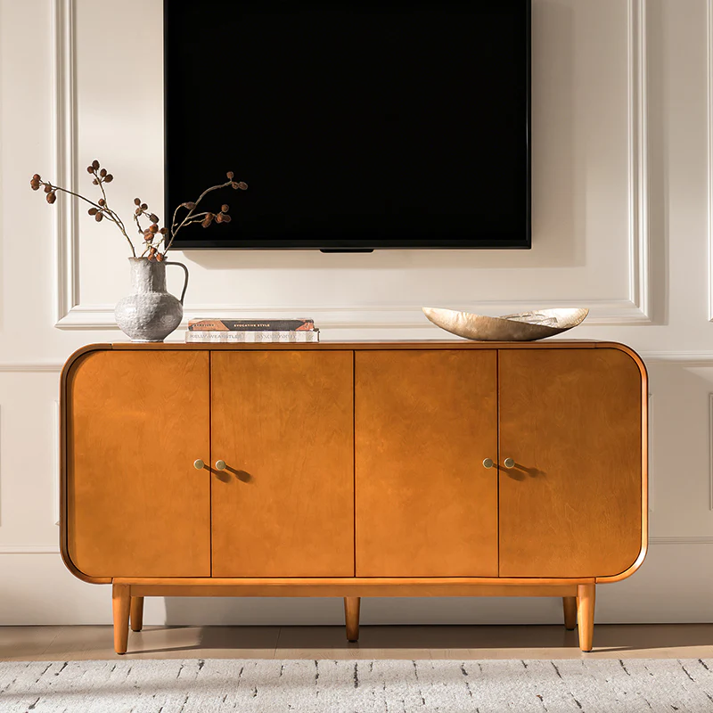 Alee 58 Inches Wide Mid-Century Modern 4-Door Sideboard With Adjustable Shelves - Image 9