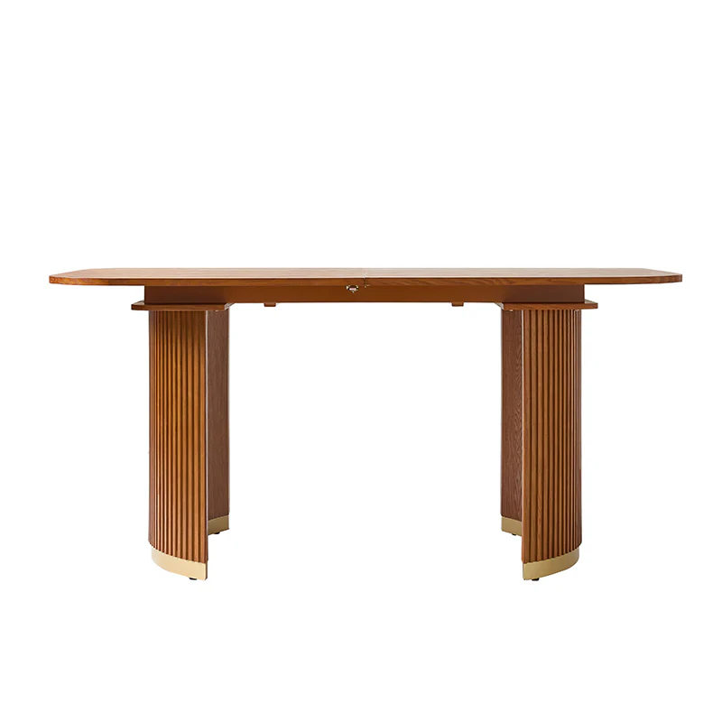 American Modern Fluted Space Saving Table and Chairs & Storage Cabinet Sets (Optional Types) - Image 13
