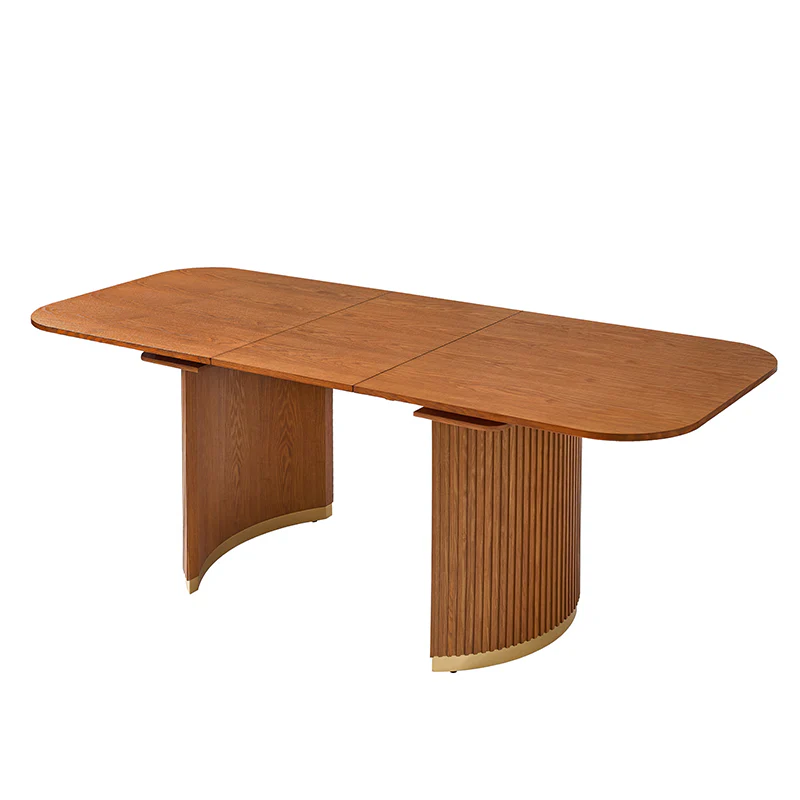 American Modern Fluted Space Saving Table and Chairs & Storage Cabinet Sets (Optional Types) - Image 14