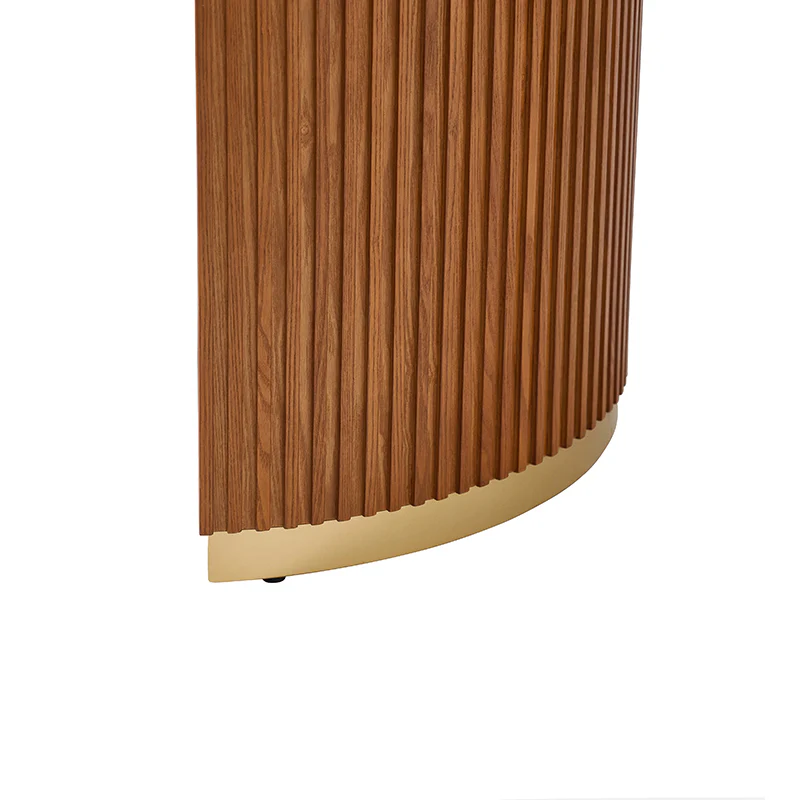 American Modern Fluted Space Saving Table and Chairs & Storage Cabinet Sets (Optional Types) - Image 16