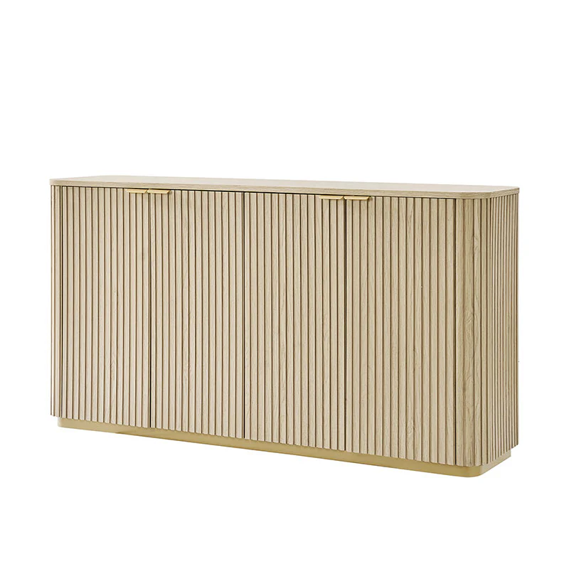American Modern Fluted Space Saving Table and Chairs & Storage Cabinet Sets (Optional Types) - Image 23