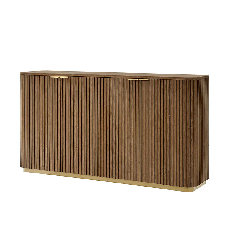 American Modern Fluted Space Saving Table and Chairs & Storage Cabinet Sets (Optional Types) - Image 31