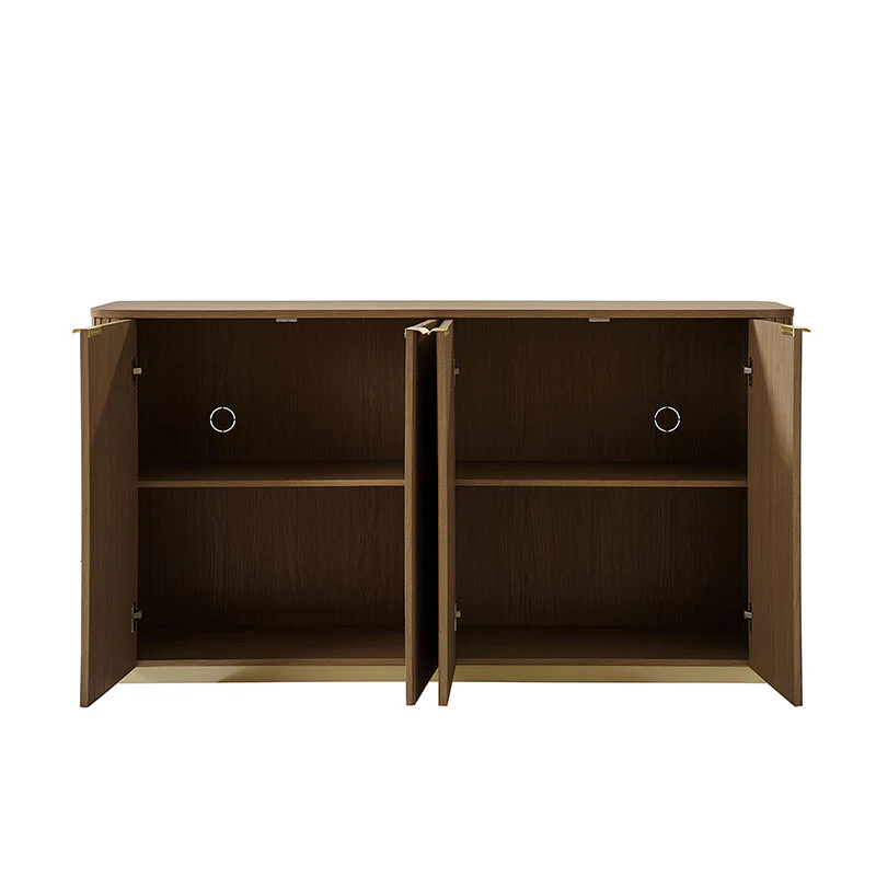American Modern Fluted Space Saving Table and Chairs & Storage Cabinet Sets (Optional Types) - Image 32