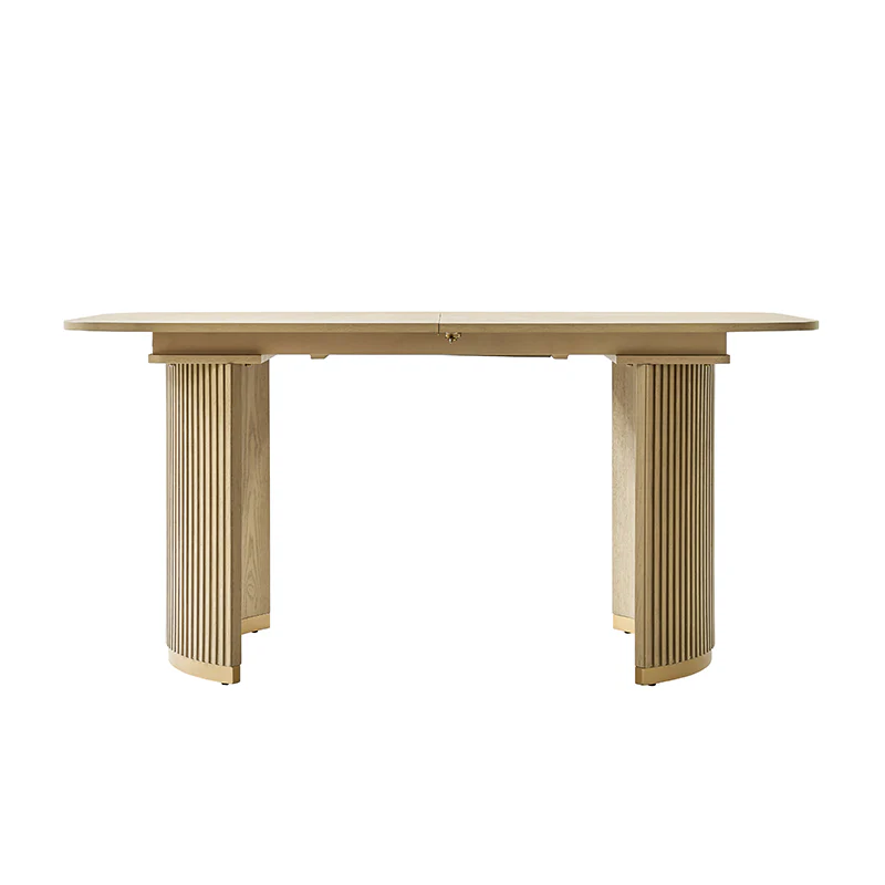 American Modern Fluted Space Saving Table and Chairs & Storage Cabinet Sets (Optional Types) - Image 4