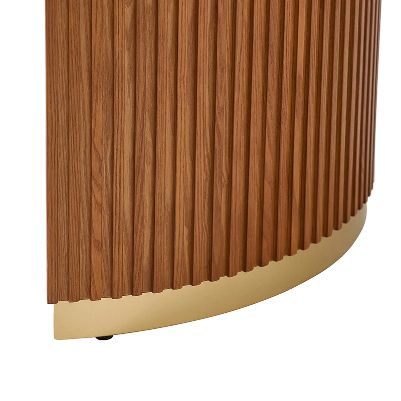American Modern Fluted Space Saving Table and Chairs & Storage Cabinet Sets (Optional Types) - Image 47
