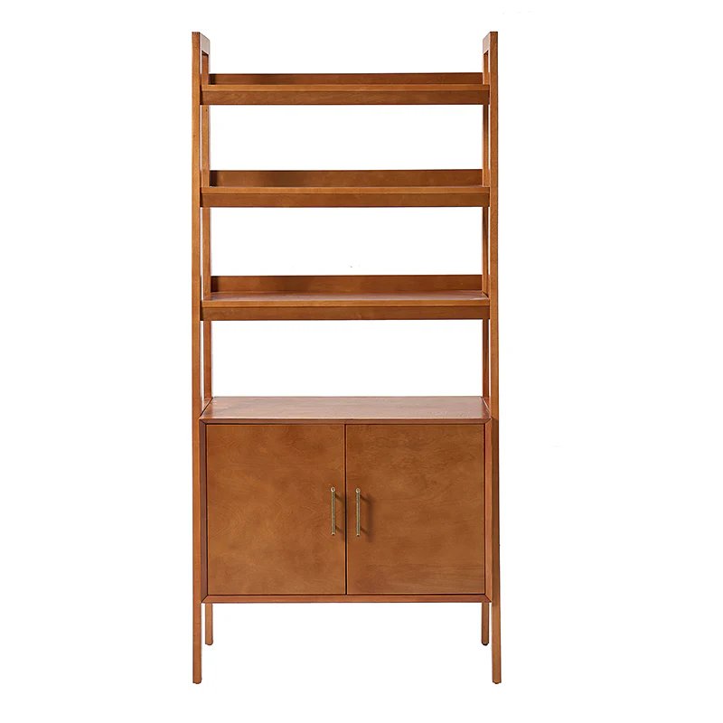 Andre 76"H x 36"W Solid Wood Ladder Bookcase - Image 4