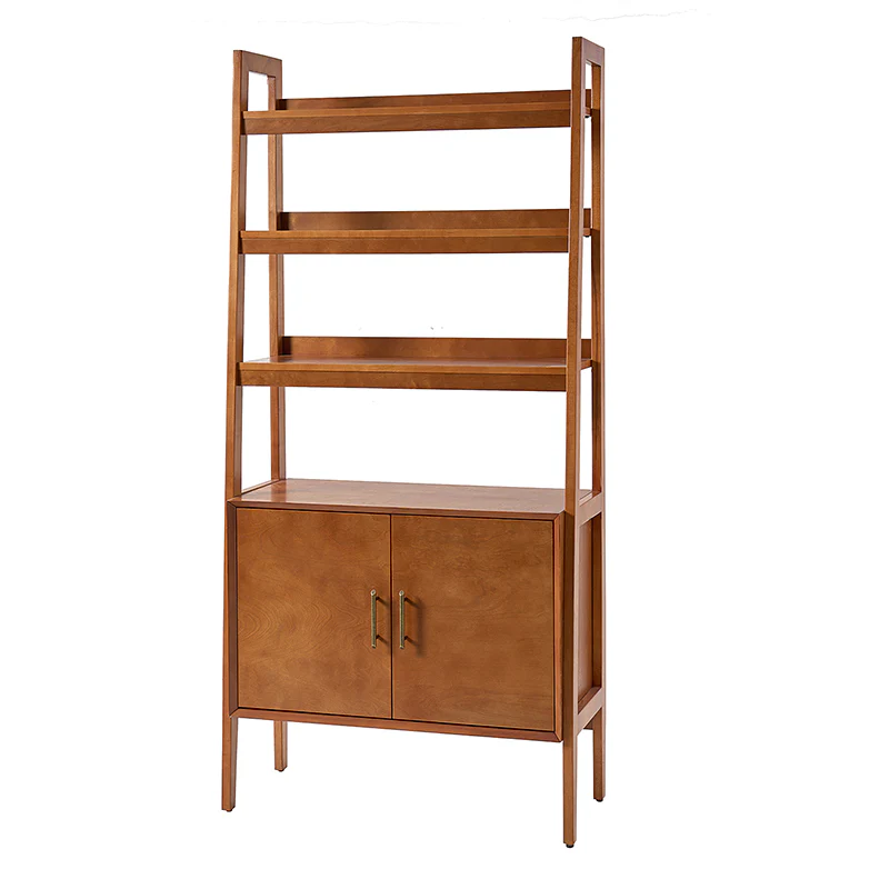 Andre 76"H x 36"W Solid Wood Ladder Bookcase - Image 5