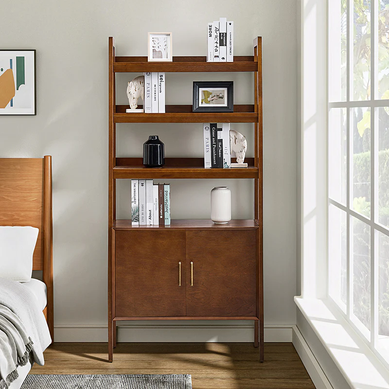 Andre 76"H x 36"W Solid Wood Ladder Bookcase - Image 9