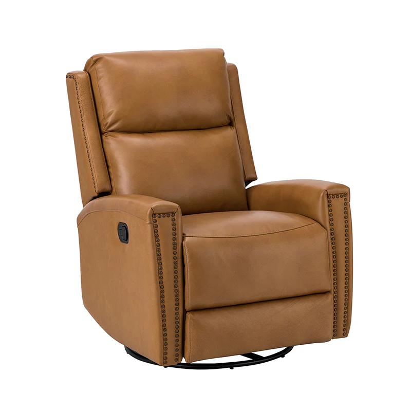 Aniceta 30.31" Wide Genuine Leather Swivel Rocker Glider Recliner - Image 12